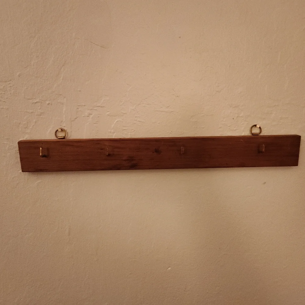Vintage 1960s Swedish Wall Mounted Teak Key Hooks